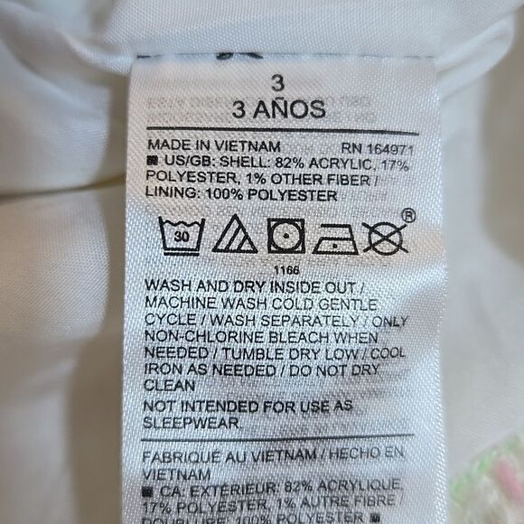 Janie & Jack Tweed Ruffle Sleeve Cropped Jacket Pastel Size 3 Dressy Preppy Luxe - Picture 12 of 14